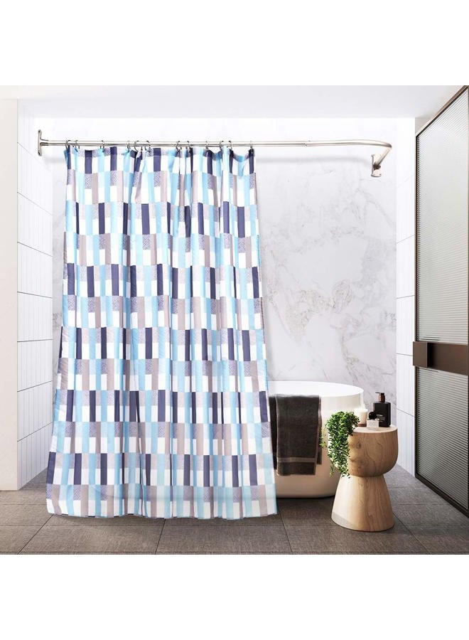 PrettyHome L Shapaed Bathroom Bathtub Corner Shower Curtain Rod Large Space 28"x68",Brushed Nickel Finished - Image 3