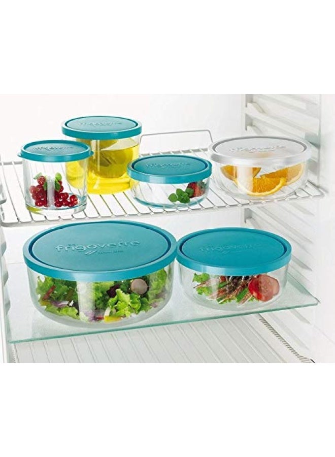 Bormioli Rocco Frigoverre Set of 5 Glass Food Storage Container Transparent 388840-SK5 Transparent - Image 4