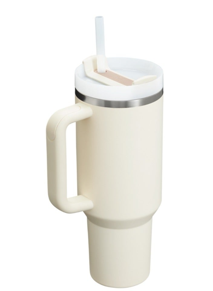 Stanley Replacement Lid for 40 oz Quencher H2.0 FlowState Tumbler (Cream) - Splash-Resistant Cover - Image 2