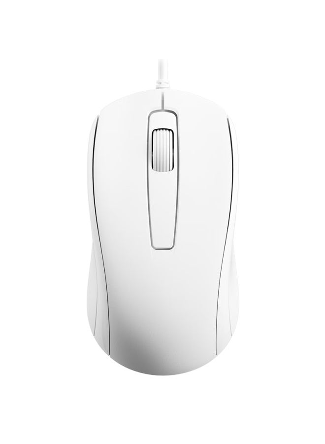 B.O.W Aerospace M139U Wired Mouse For Business Procurement, Quiet And Comfortable Symmetrical Mouse For Business And Office Use With Laptops, Universal White Color - Image 5