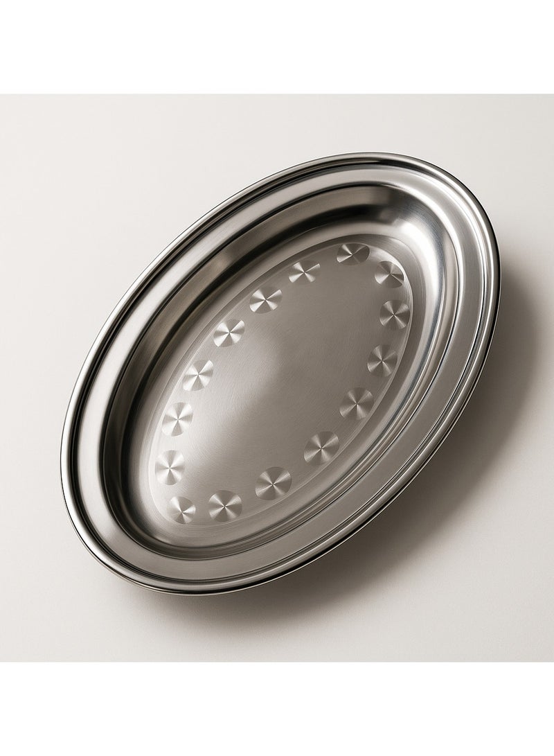 المفرج طبق بيضاوي , سرويس بيضاوي ستانلس ستيل 26 سم - Image 3