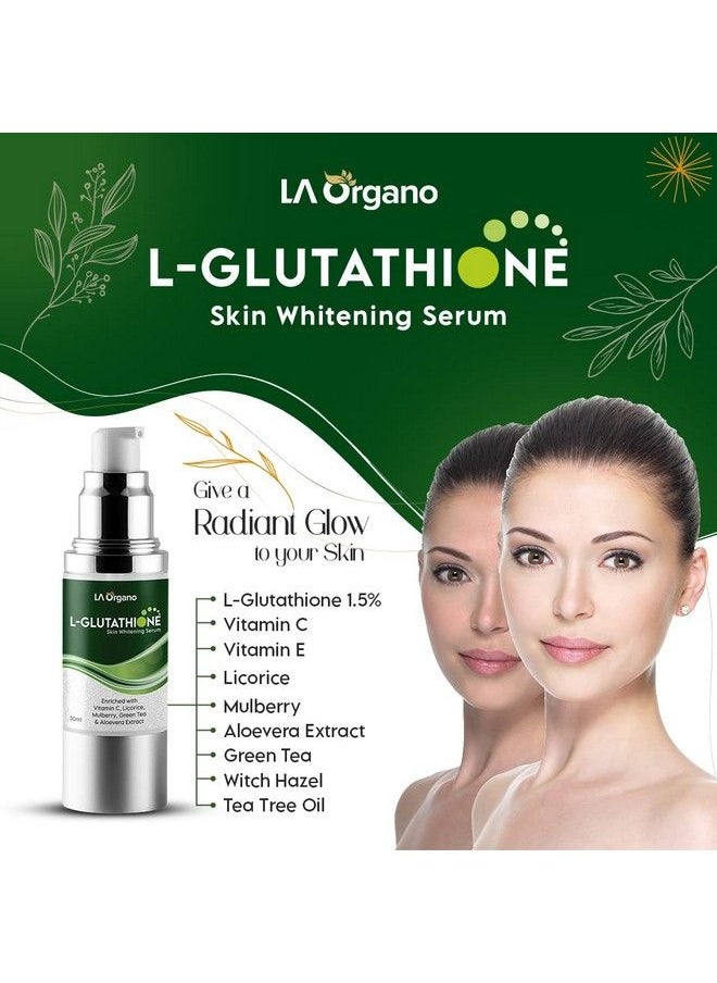 LA Organo Lglutathione Serum For Skin Whitening & Damage Reduction Face Brightening Serum With Vitamin C Licorice Extract 30Ml  - Image 4