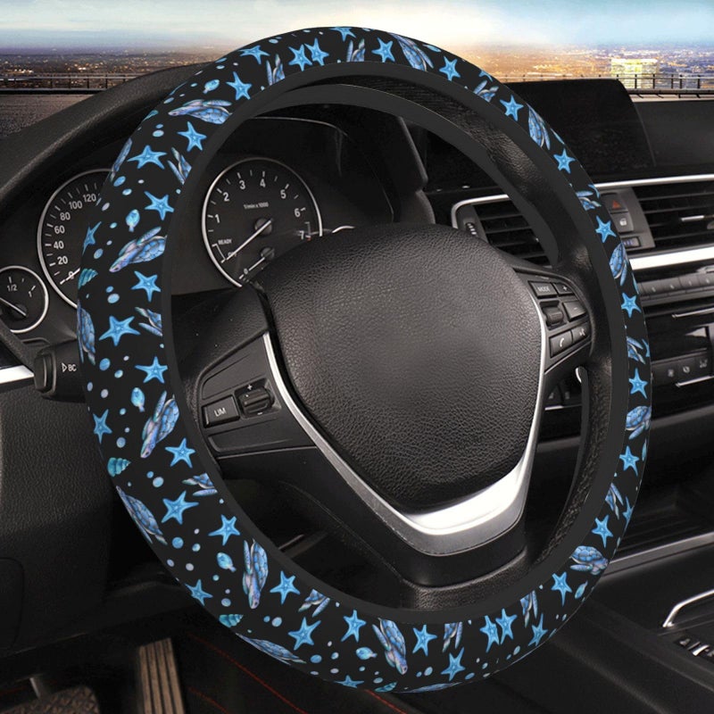 MOLIAN Sea Turtle Steering Wheel Cover for Women Elastic Rubber Steering Wheel Universal 15 Inch Fit for Cars Auto SUVs - Image 3