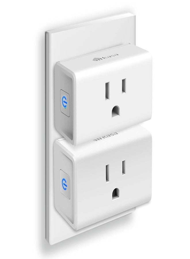 Kasa Smart Plug Ultra Mini 15A, Smart Home Wi-Fi Outlet Works with Alexa, Google Home & IFTTT, No Hub Required, UL Certified, 2.4G WiFi Only, 2 Count (Pack of 1)(EP10P2) , White - Image 1