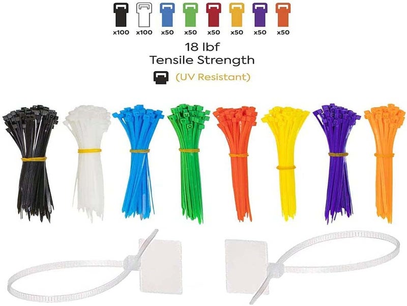 DIY Crafts 80 Ties 100 Label 3 Marker, Combo Pack, Nylon Colour Cable Marker Ties Self-locking Cord Tags Write Ether (80 Ties 100 Label 3 Marker, Combo Pack) - Image 4