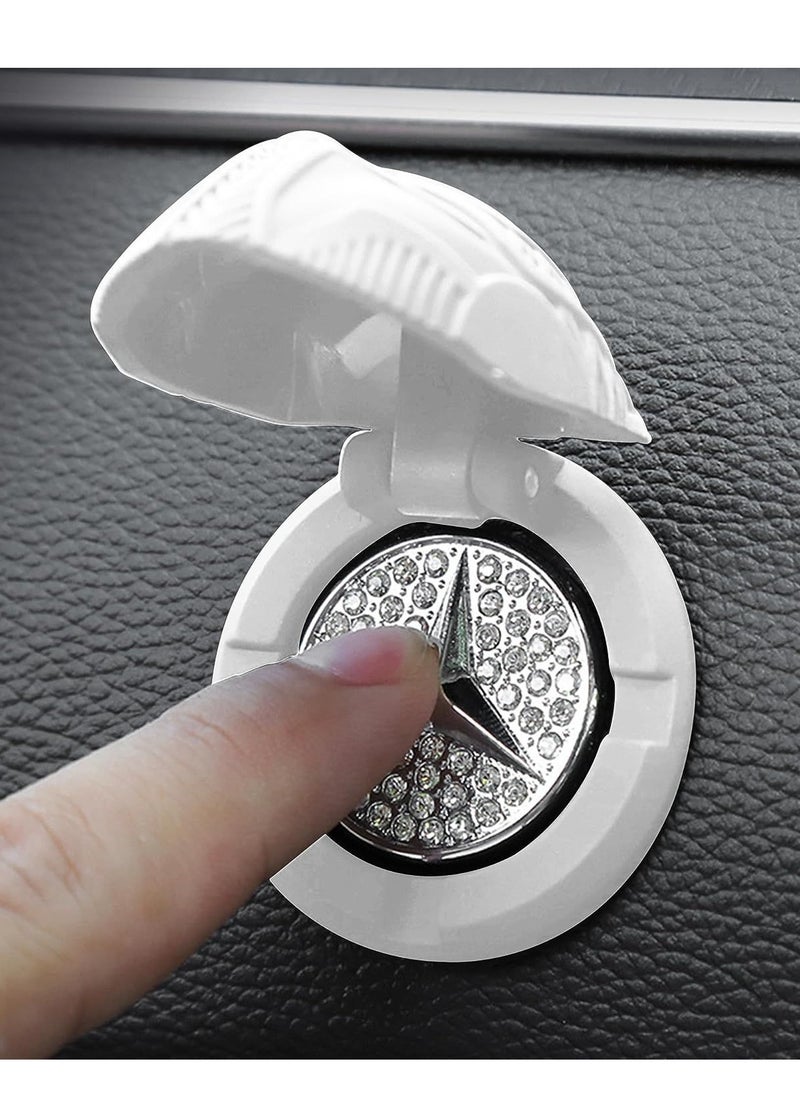 SYOSI - Car Push to Start Button Cover - Black Panther Engine Ignition Decorations Universal Start Stop Protective Cover Car Power Control Trim Push to Start Button Cover - Image 1