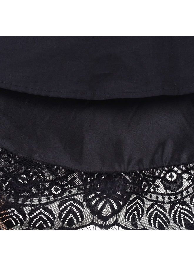 Sunny Fashion - Girls Dress Black Lace Rhinestone Halter Neck Formal Party Ball Gown Size 12 - Image 1
