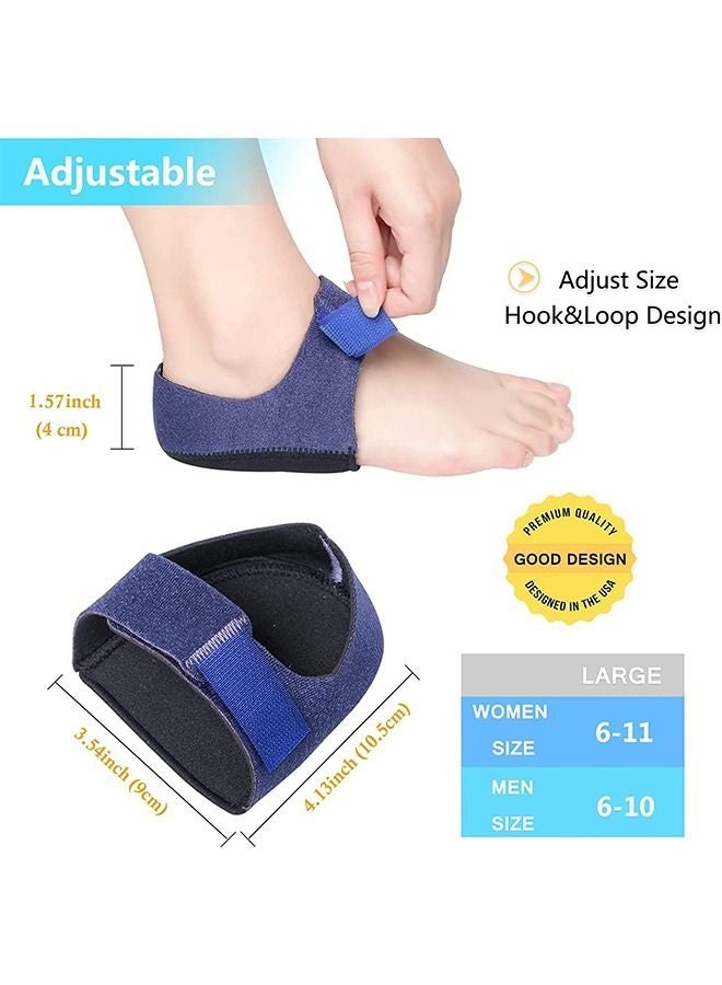 KENSON Plantar Fasciitis Heel Protective Sleeve, Cushioning Foot Fatigue, Adjustable Velcro Heel Sleeve for Eases Swelling and Sprained L - Image 2