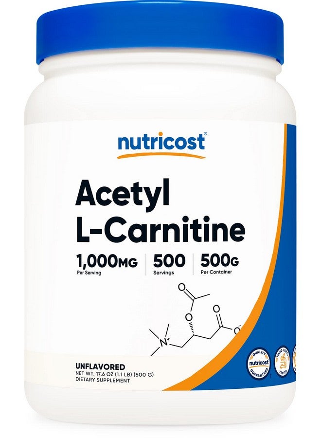 Nutricost Nutricost Acetyl L-Carnitine (ALCAR) 500 Grams - 1000mg Per Serving - Pure Acetyl L-Carnitine Powder  - Image 1