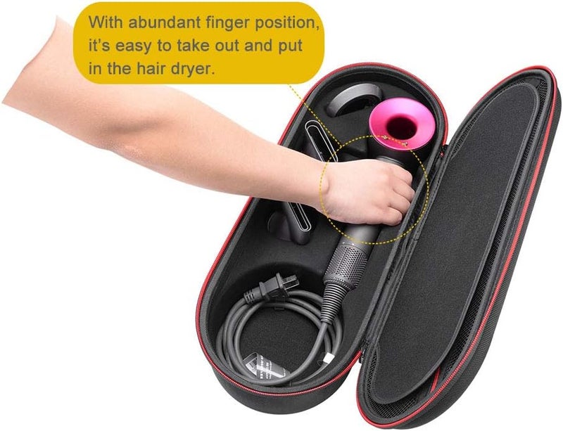 آر كيه باي كيس حقيبة لمجفف الشعر Dyson Supersonic/مجفف الشعر Supersonic والموديل HD15/HD08 (وردي) - Image 5