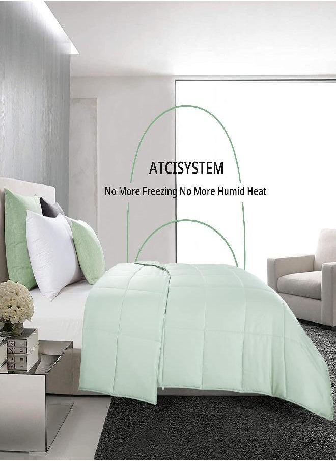 HOMBYS - HOMBYS Lightweight Cooling Viscose from Bamboo King Size Comforter Down Alternative Duvet Insert, 100% Viscose Made from Bamboo, All Season Soft Sage Green Comforter for Hot Sleepers - Image 1