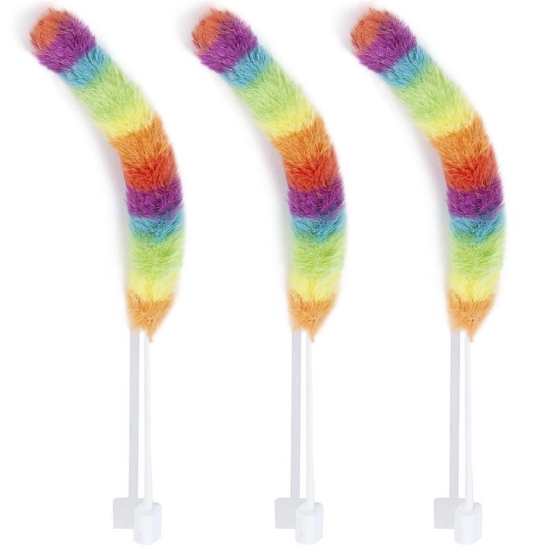Qraxond Interactive Cat Toys for Indoor Cats,Replacements(3 Plush Tail Wands) - Image 1
