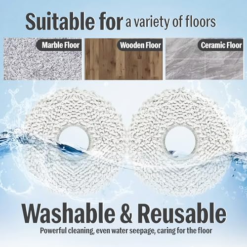 The AutoStory AutoStory 10pcs Replacement Mop Pads for ECOVACS DEEBOT X1 Omni/X1 Turbo/T20 Omni/T10 Omni/X2 Omni/T30S/N30 Pro Omni/N30 Omni/T30S AI/T30S Pro/T50 OMNI/T50 PRO OMNI/T50 MAX PRO Omni/Yeedi m12 pro+ - Image 3