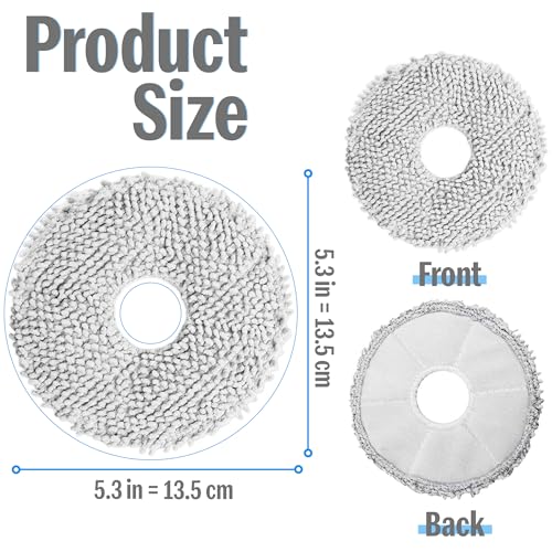 The AutoStory AutoStory 10pcs Replacement Mop Pads for ECOVACS DEEBOT X1 Omni/X1 Turbo/T20 Omni/T10 Omni/X2 Omni/T30S/N30 Pro Omni/N30 Omni/T30S AI/T30S Pro/T50 OMNI/T50 PRO OMNI/T50 MAX PRO Omni/Yeedi m12 pro+ - Image 2