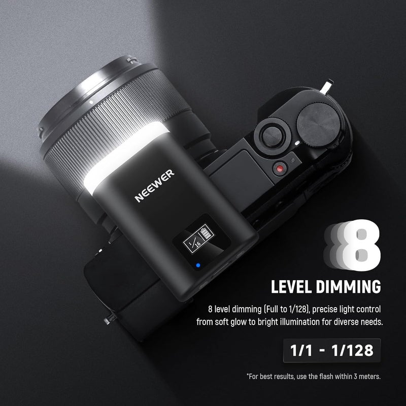 Neewer Basics Mini Camera Flash, 5600K Fill Light with LCD Display, Compatible with Canon Fujifilm Sony Nikon DSLR Digital Standard Hot Shoe Cameras for Studio Photography Photoshoots Lighting, N12 - Image 5