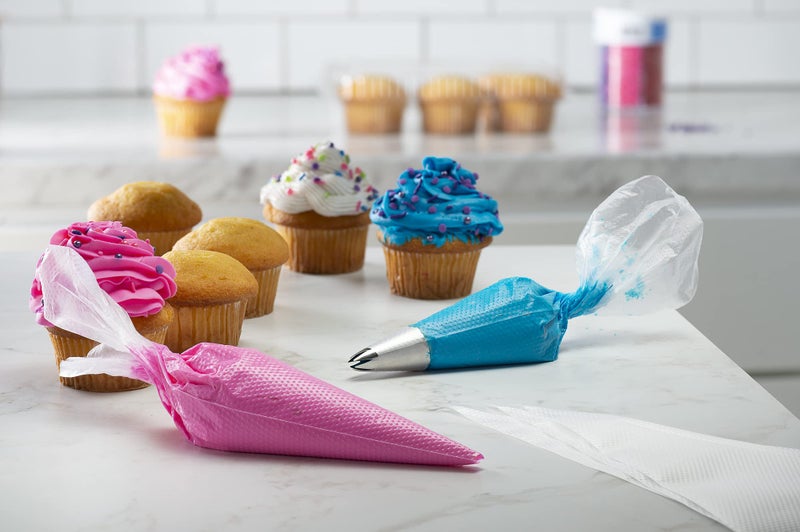 Prestee Set of 200 - Anti Burst Piping Bags 12 Inch - Prestee Tipless Icing Bags - Durable Frosting Piping Bag Tools - Pastry and Cookie Decorating Supplies - Image 4