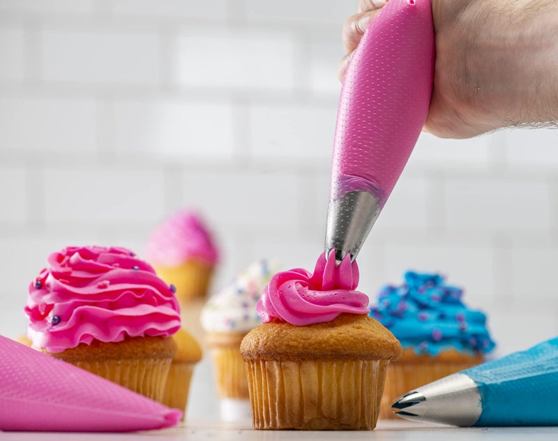 Prestee Set of 200 - Anti Burst Piping Bags 12 Inch - Prestee Tipless Icing Bags - Durable Frosting Piping Bag Tools - Pastry and Cookie Decorating Supplies - Image 3