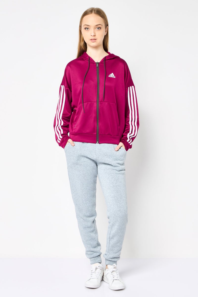 Adidas Women Sportswear Fit Long Sleeves Outdoor Sweatshirt, Purple  - Image 2