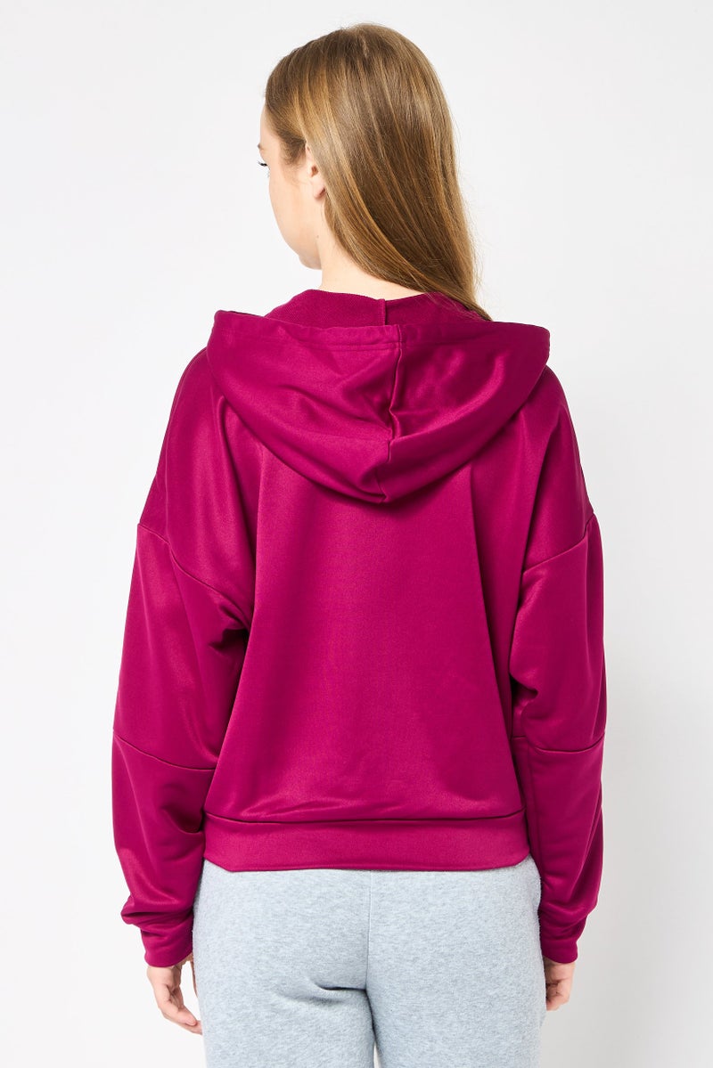 Adidas Women Sportswear Fit Long Sleeves Outdoor Sweatshirt, Purple  - Image 4