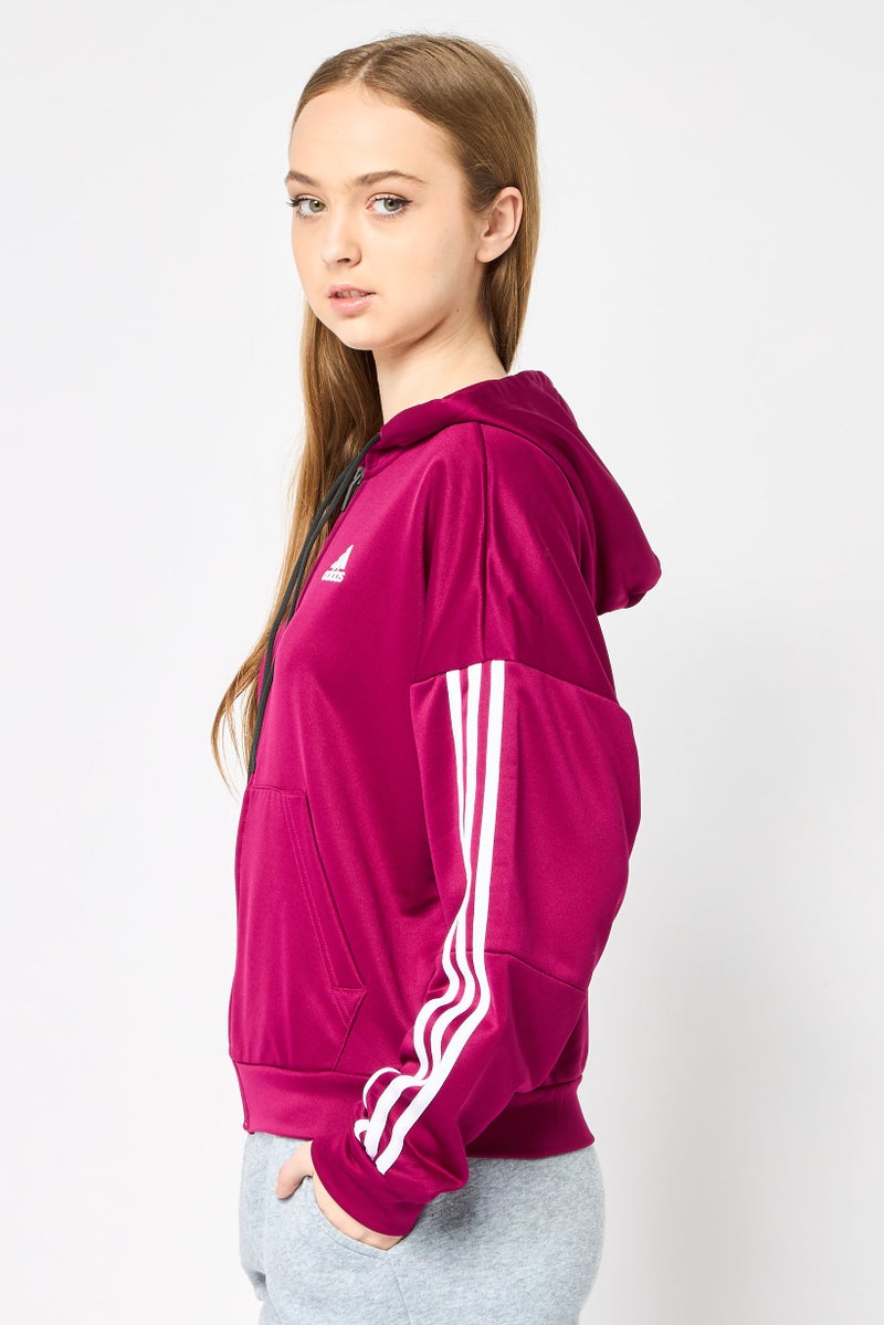 Adidas Women Sportswear Fit Long Sleeves Outdoor Sweatshirt, Purple  - Image 3