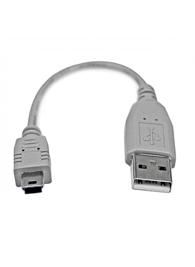 StarTech.com 6 in. USB to Mini USB Cable - USB 2.0 A to Mini B - Gray - Mini USB Cable (USB2HABM6IN) - pzsku/Z34882955CA2700E76481Z/45/_/1732280725/3de7c0ab-d8ac-4f44-ab80-25827b2cd948