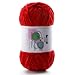 DAERBOF Plush Chunky Chenille Yarn Fluffy Velvet Yarn for Crocheting Soft Thick Bulky Yarn for Knitting and Making Clothes Hats Scarves Blankets Cushions35oz 1968yds Each Big Red - Image 2