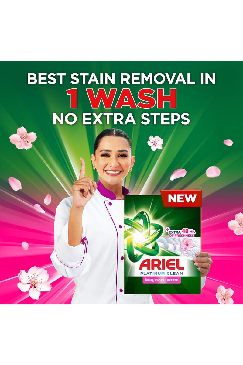 Ariel Platinum Clean Floral Breeze Laundry Detergent Powder 2.25kg - Image 3