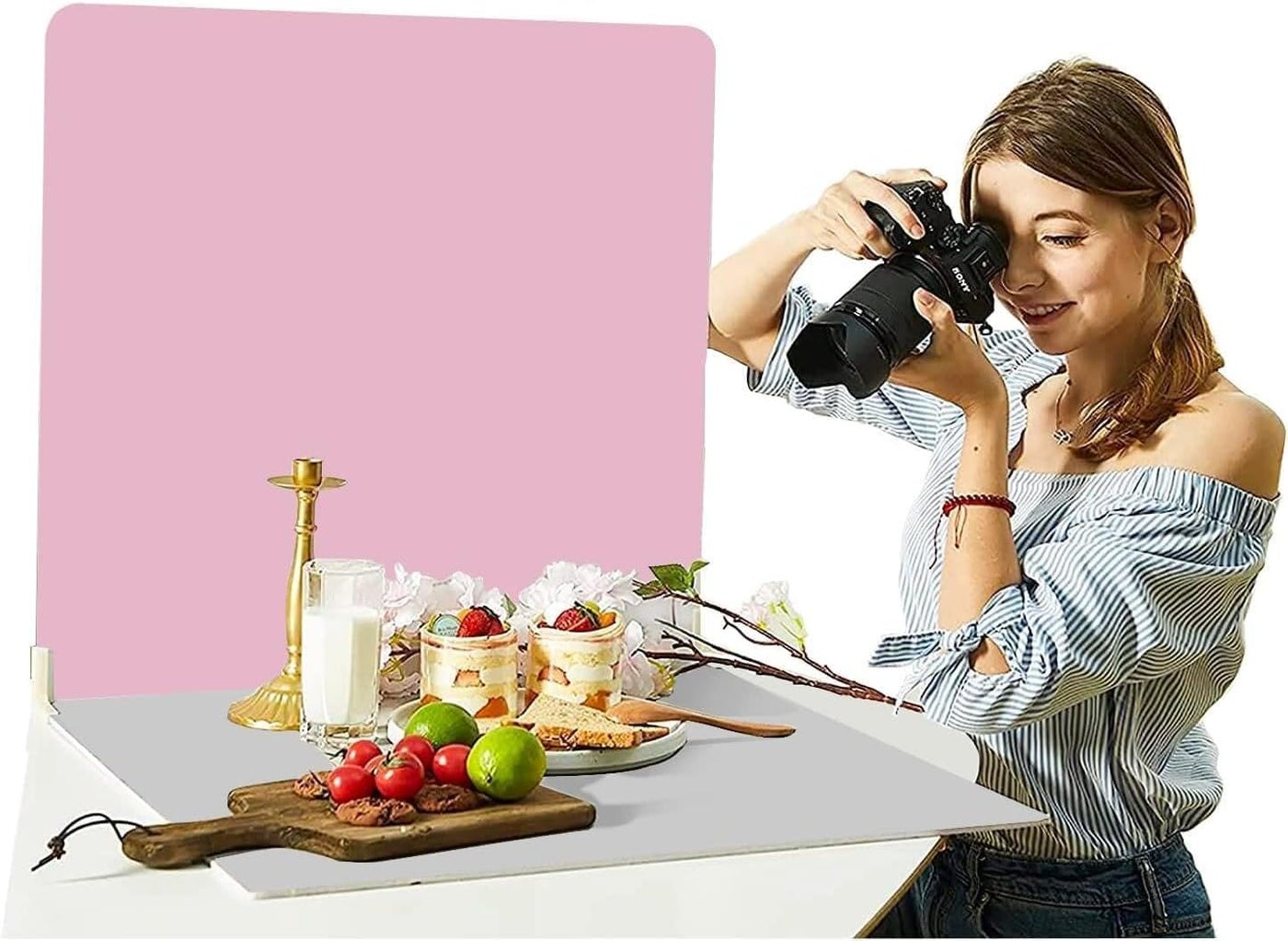 Al Raied Al Raied Double Side Photo Backdrop Boards For Food Photography 24x24 Inch Waterproof Bac