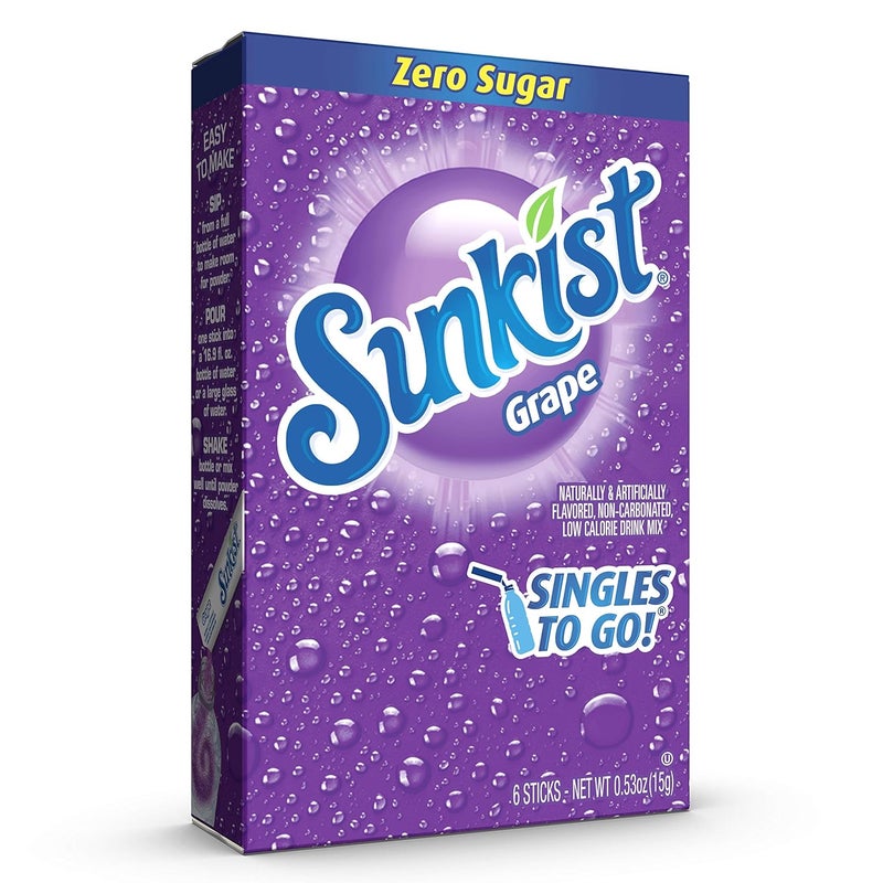 Sunkist Grape Soda Singles To Go Drink Mix - 12 Boxes with 6 Packets Each, Sugar-Free and Non-Carbonated - Image 2
