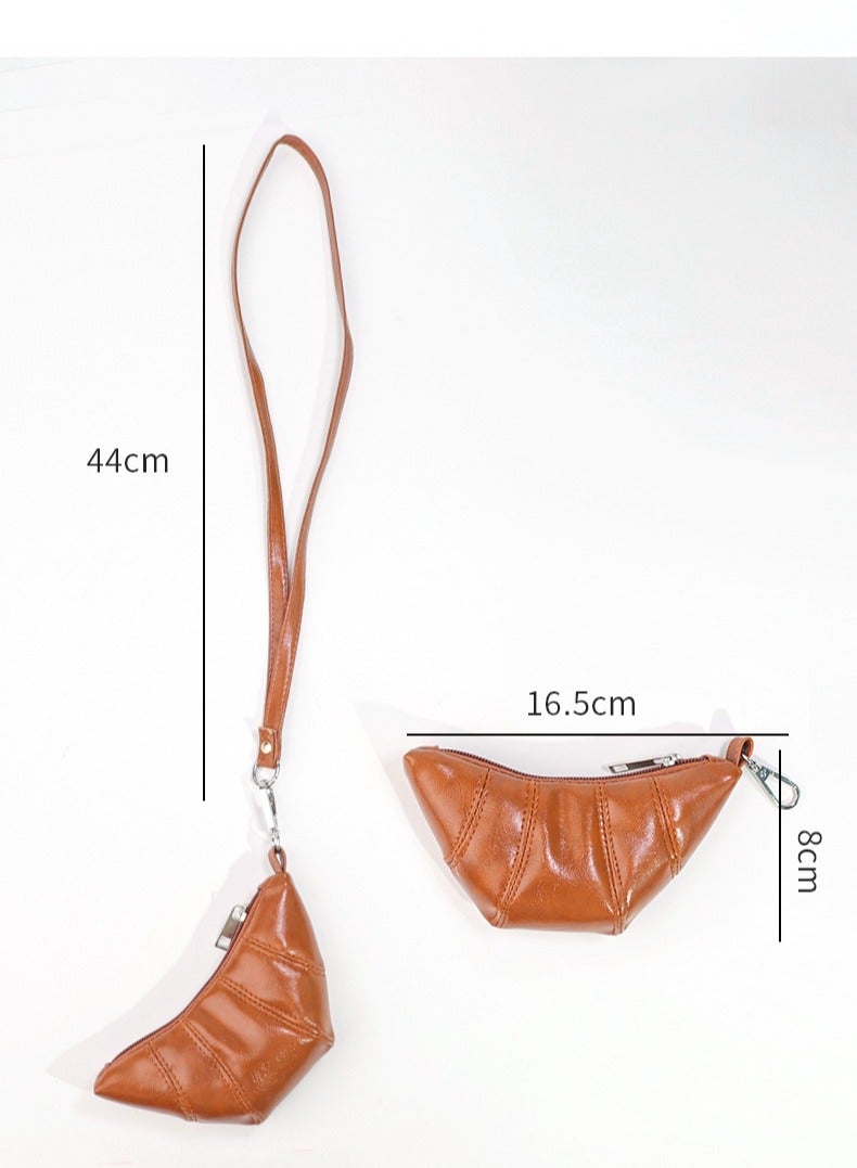 عام حقيبة كرواسون صغيرة لطيفة معلقة على الرقبة بتصميم جديد لعام 2025، حقيبة صغيرة للعملات المعدنية - Image 3