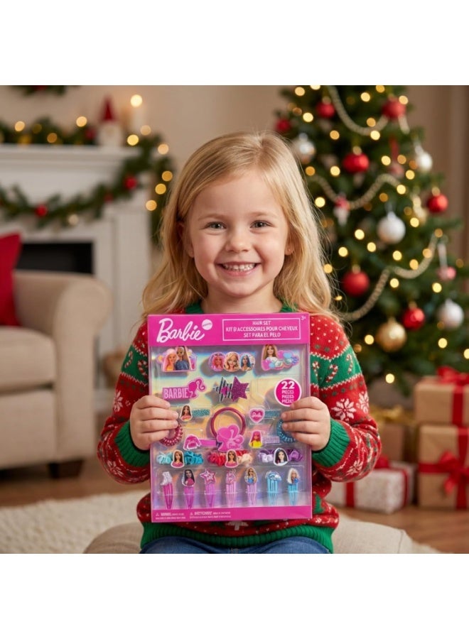 Barbie Hair Accessories Set for Girls, Hair Clips, Bows, Scrunchies, Hair Ties Set, Great for Birthday and Holiday Gifts, Party Favors, Sleepovers, Spa Days, & Makeovers, by Townley Girl - Image 4