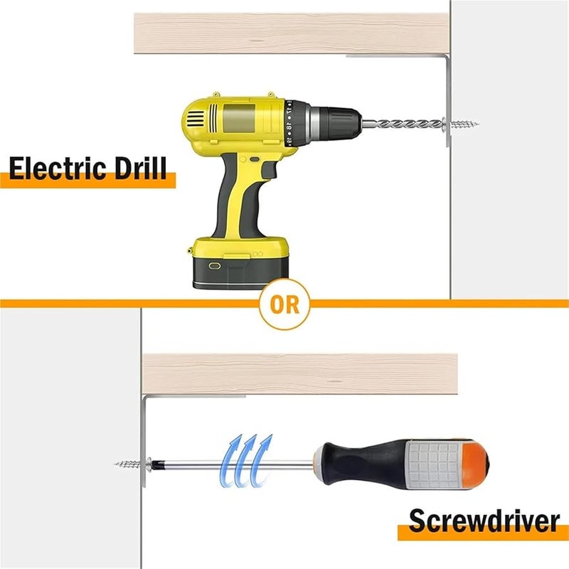 Stainless Steel L Shaped Corner Brackets 50pcs 40x40x16mm Right Angle Bracket For Furniture Cabinet Shelves - Image 4
