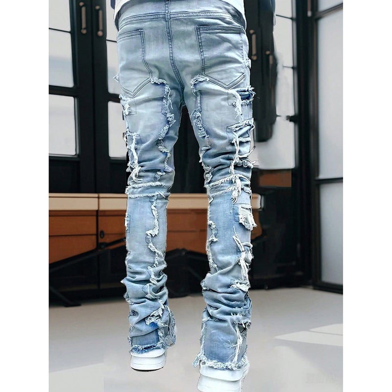 Unisex Casual Daily Denim Jeans - Image 3