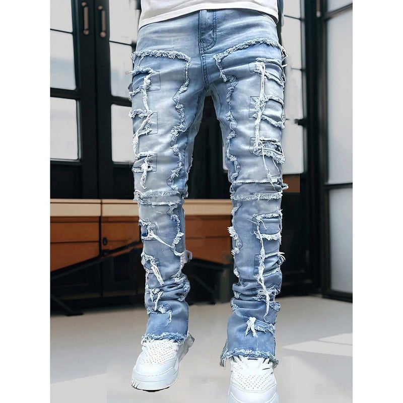 Unisex Casual Daily Denim Jeans - Image 2