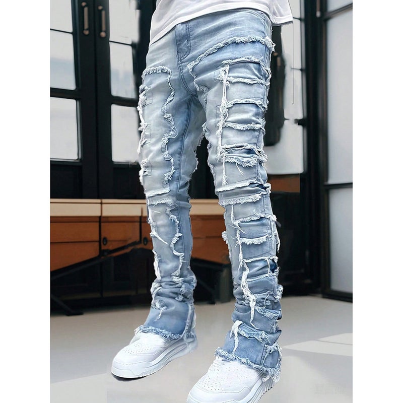 Unisex Casual Daily Denim Jeans - Image 4