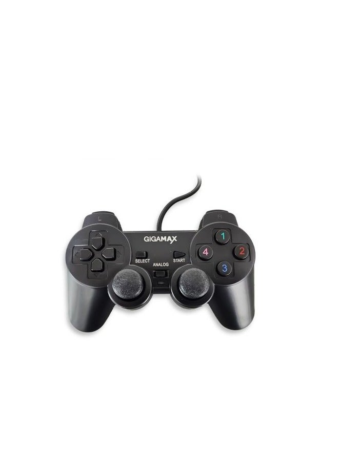 Gigamax - Gigamax Wired Gamepad for Desktop PC and Laptops, Black - GM4040 - Image 1