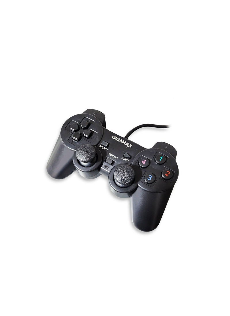 Gigamax - Gigamax Wired Gamepad for Desktop PC and Laptops, Black - GM4040 - Image 1