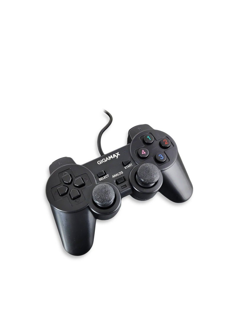 Gigamax - Gigamax Wired Gamepad for Desktop PC and Laptops, Black - GM4040 - Image 1