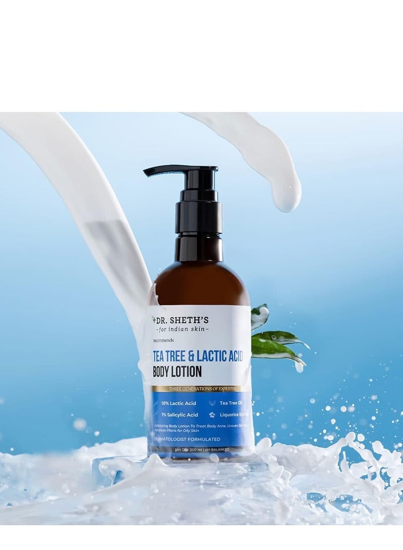 Dr. Sheth'S Tea Tree & Lactic Acid Body Lotion With 1% Salicylic Acid 200 Ml - Image 2