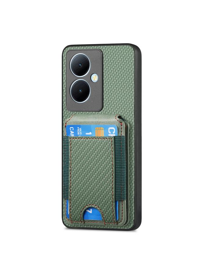 إيروريكس جراب هاتف من ألياف الكربون مع حامل محفظة عمودي لهاتف vivo Y20 - Image 2