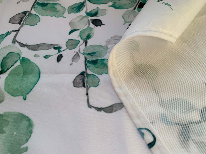 debraleye 2 Pack Watercolor Green Leaves Window Valance for Bedroom Living Room  Spring Leaf Vine Plant Curtains Valanes for Windows  3"" Rod Pocket Window Treatment for Home Decorations  54 x 18 Inch  2 Pcs - Image 5