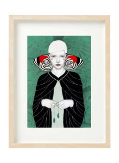 Abstract Female Butterfly Portrait Illustrations Poster With Frame 30x40 cm