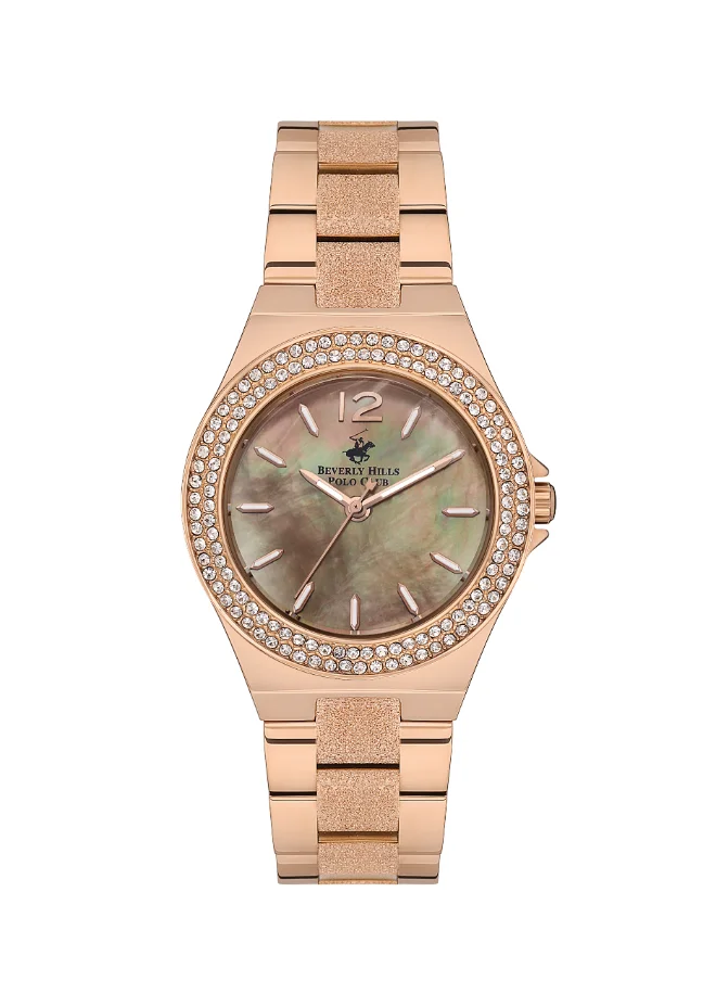 بيفرلي هيلز بولو كلوب BEVERLY HILLS POLO CLUB Women's Analog Pink Dial Watch - BP3591X.410