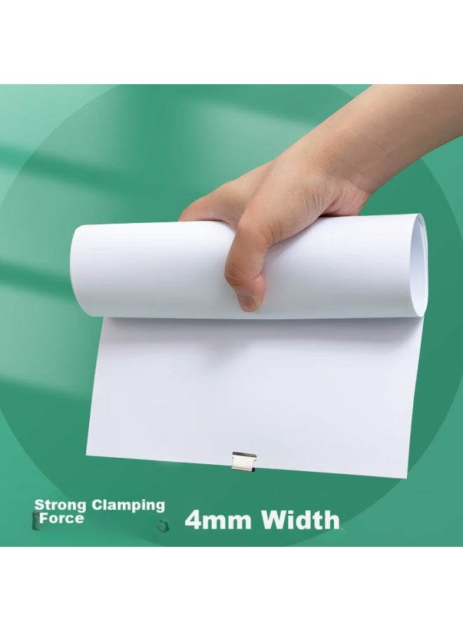 ام اند جي M&g Stationery مجموعة ربط ملفات ومشابك ورق معدنية (مشبك ضغط*1 + مشابك بديلة*8) علبة بطاقة فردية Abs916a7 - Image 4