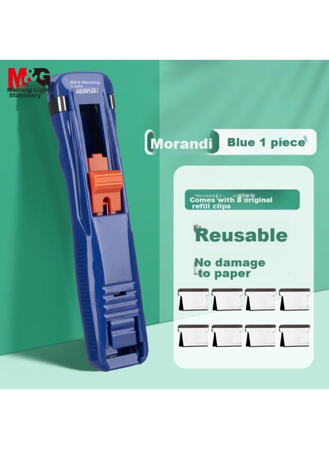 ام اند جي M&g Stationery مجموعة ربط ملفات ومشابك ورق معدنية (مشبك ضغط*1 + مشابك بديلة*8) علبة بطاقة فردية Abs916a7 - Image 1