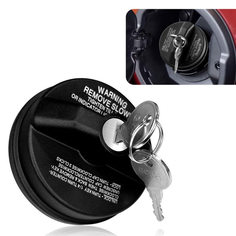 Eponcia Locking Gas Cap lock, Locking Fuel Cap with Key for 4Runner, Chevy Silverado 1500 2500 3500, Nissan GMC Subaru Buick Gas Lock Fuel Tank Caps Cover Replacement with Key 77300-47020 10504 - Image 1
