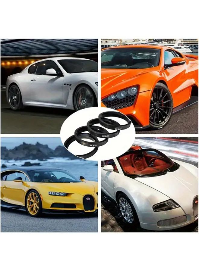 4 Pcs Plastic Hub Centric Rings 66.6 to 57.1mm Wheel Spacers - Image 4