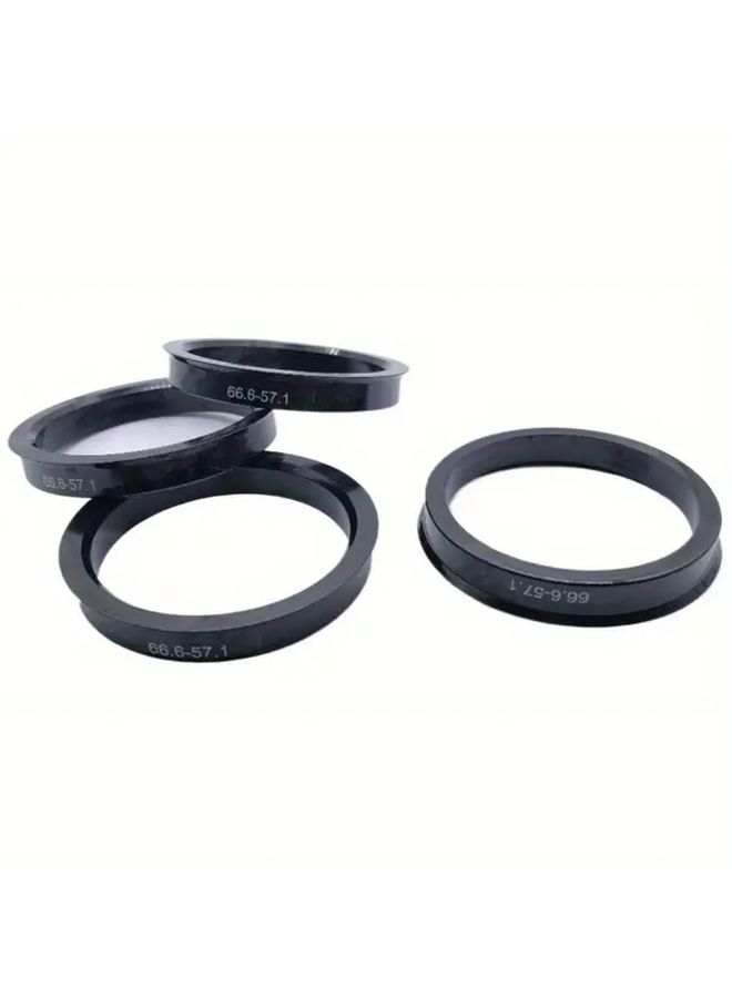 4 Pcs Plastic Hub Centric Rings 66.6 to 57.1mm Wheel Spacers - Image 1
