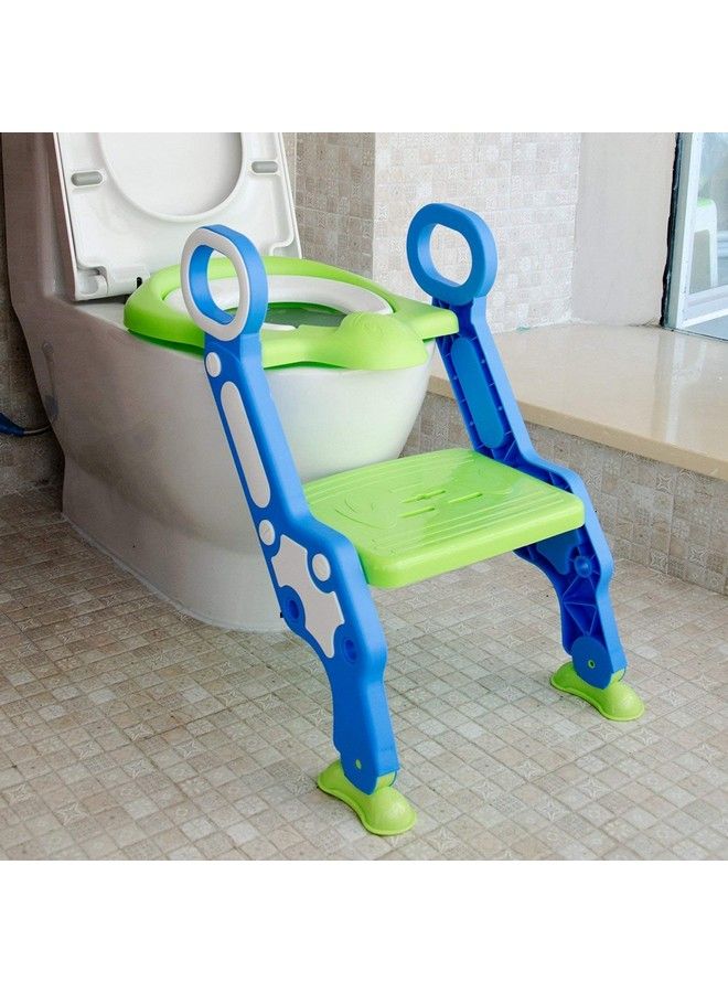 NIRVA WITH DEVICE OF WOMEN PICTURE - Foldable Adjustable Potty Toilet Training Seat Baby Toddler Kid Non Slip Step Stool Potty Ladder Chair (Green) - Image 1