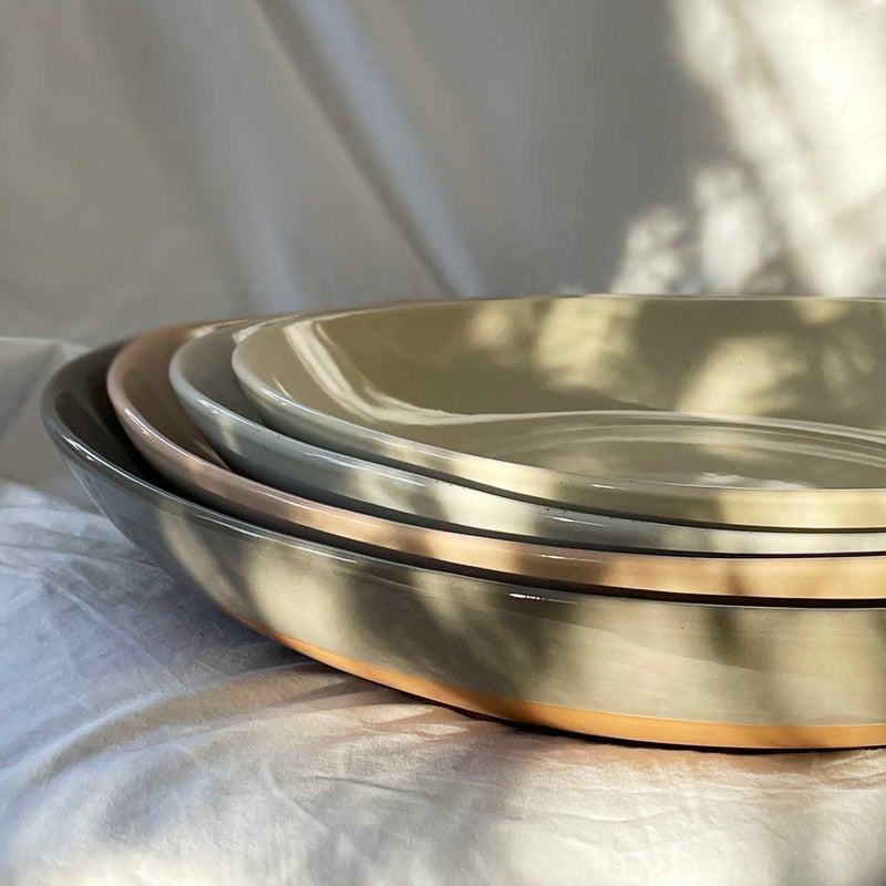 Mora Ceramic Large Serving Bowls- Set of 2 Oval Platters for Entertaining. Modern Kitchen Dishes for Dinner, Fruit, Salad, Turkey, etc. Oven, Dishwasher Safe, 55/35 oz, 13.5" / 11.8" - Neutrals - Image 5